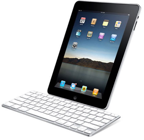 Apple iPad kan tilsluttes dock med keyboard