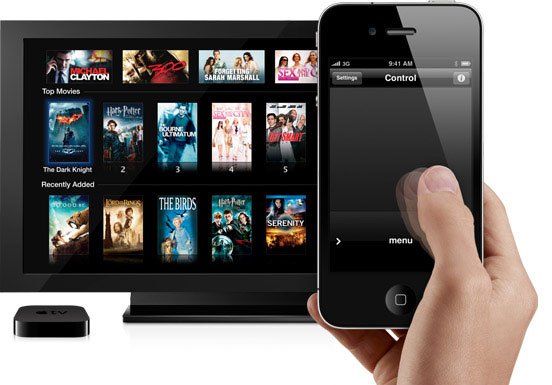Apple TV kan styres med iPhone/iPod/iPad