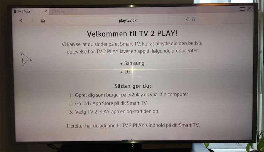 TV2 Play på Samsung Tizen