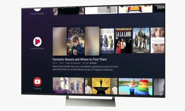 Ny brugerflade p&aring; Android TV