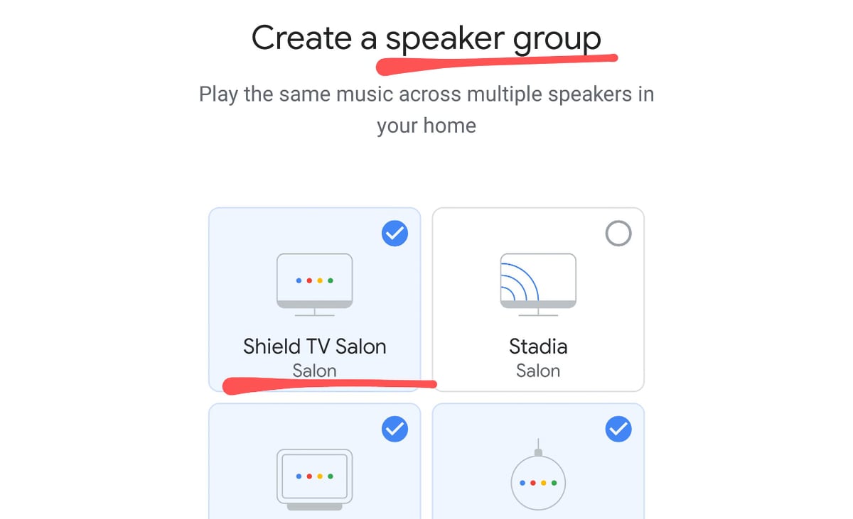 Android TV højttalergruppe