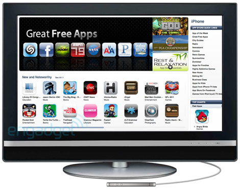 Apple iTV – fabrikeret billede, kilde: Engadget.com