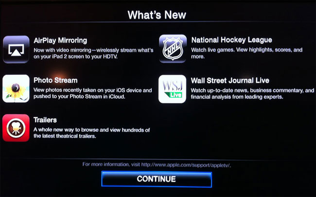 Klik for større billede Apple TV har fået nye funktioner
