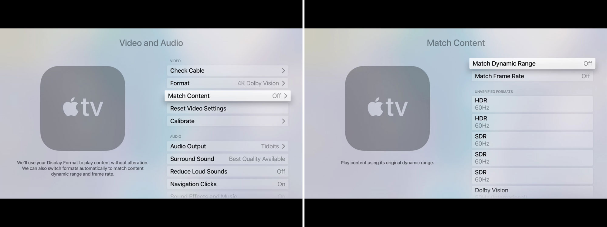 Gå i stykker Ret luft Apple TV 4K kan automatisk skifte billedfrekvens og SDR/HDR i tvOS 11.2 -  FlatpanelsDK