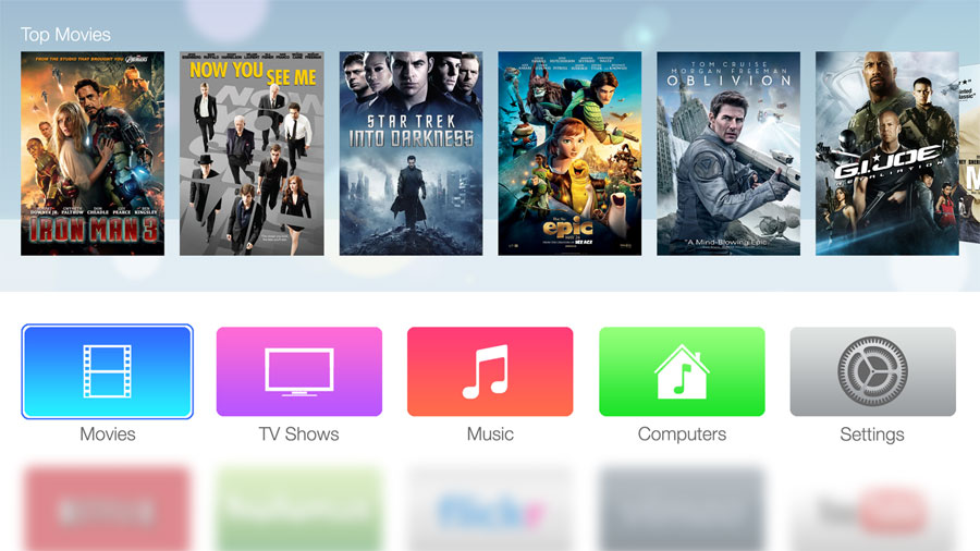 Apple TV iOS9 mock-up Apple TV iOS9 mock-up
