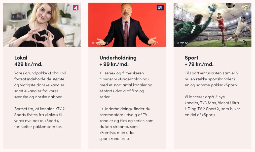 Canal Digitals nye tv-pakker