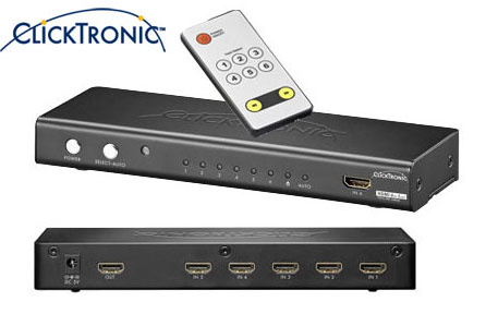 Clictronic HDMI switch i høj kvalitet, HDMI 1.3 og deepcolor understøttelse Clictronic HDMI switch i høj kvalitet, HDMI 1.3 og deepcolor understøttelse