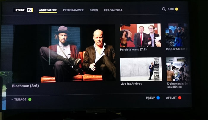 DR TV app på Sony Smart TV, billede af jesperb-64 DR TV app på Sony Smart TV