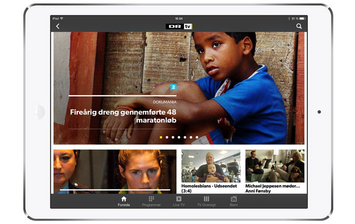 DR TV streaming på iPad