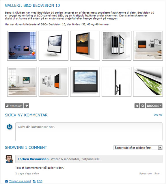 Skriv kommentarer til vores Gallerier