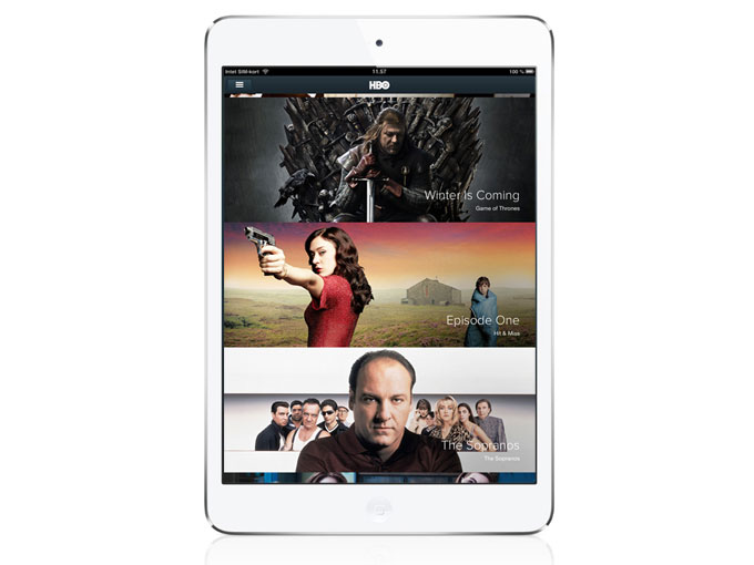 Klik for større billede HBO på iPad