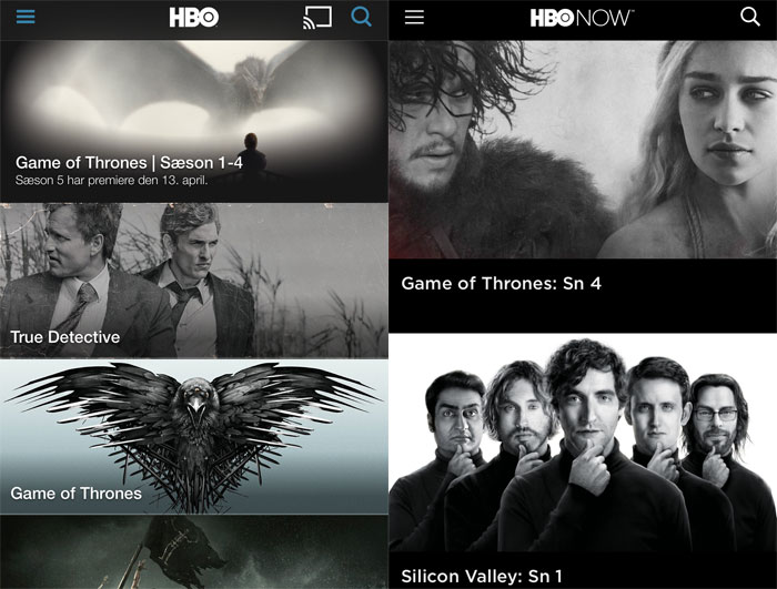HBO Nordic vs. Now HBO Nordic vs. Now