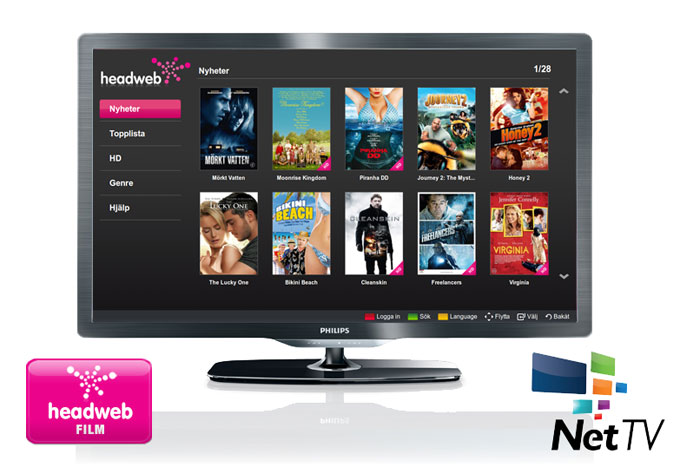 Headweb på Philips tv