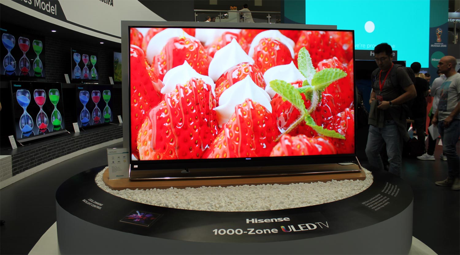 Hisense fremviser "ULED" LCD med over samt 8K TV - FlatpanelsDK