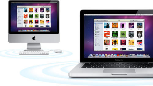 Med Home Sharing kan du se film, høre musik og se billeder fra andre Apple enheder i hjemmet