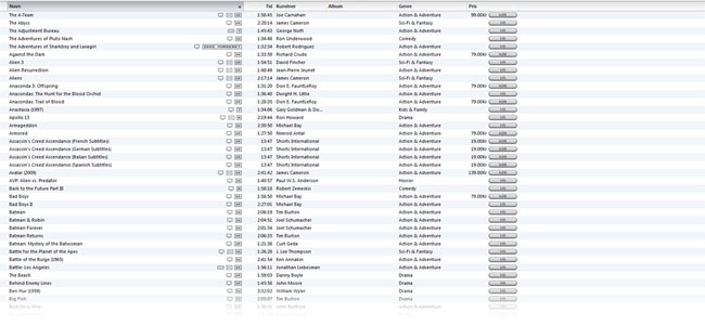 Der kan nu lejes film gennem iTunes i Danmark