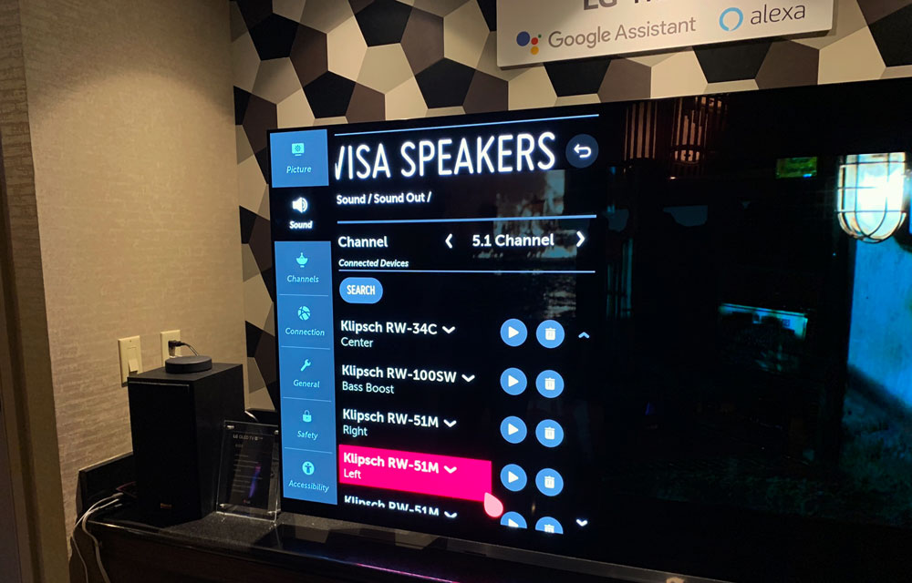  LG 2019 OLED with WiSA 