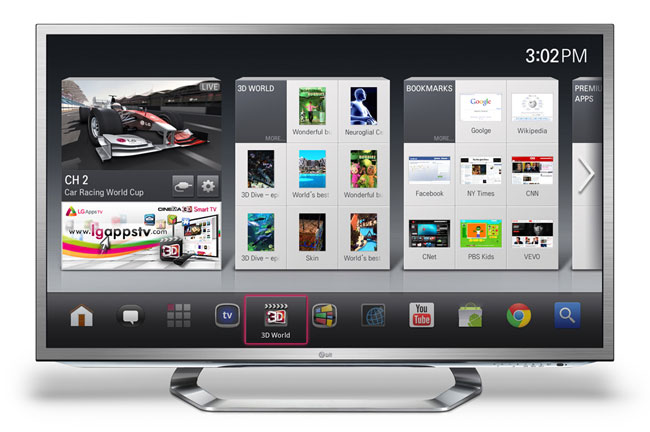 Klik for større billede LGs 55G2 Google TV