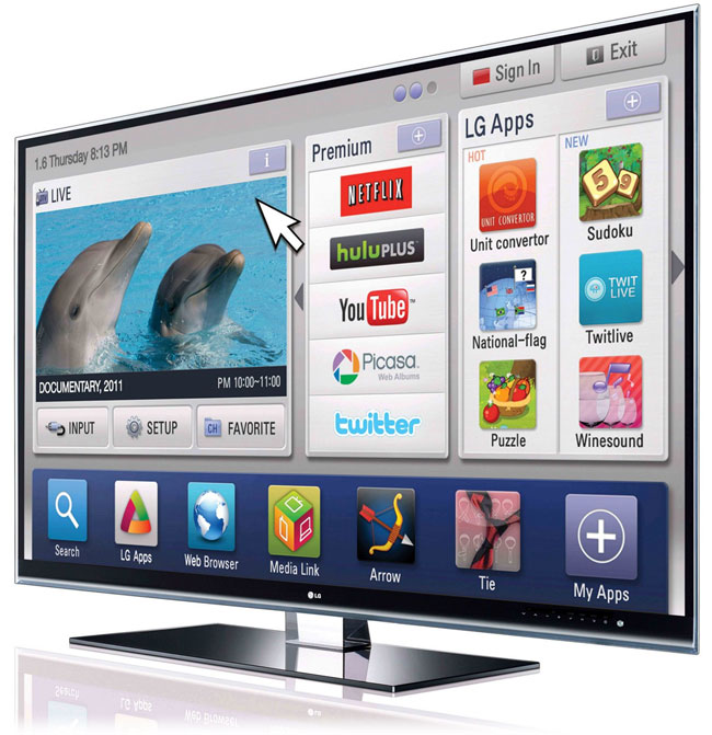 Klik for større billede LG håber at få Flash Apps på deres 2012 Smart TV