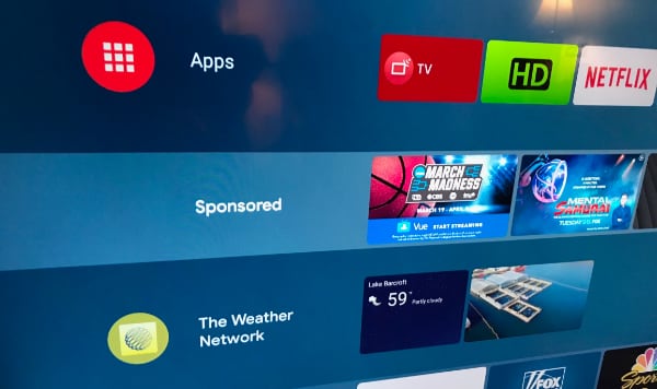 Reklamer Android TV
