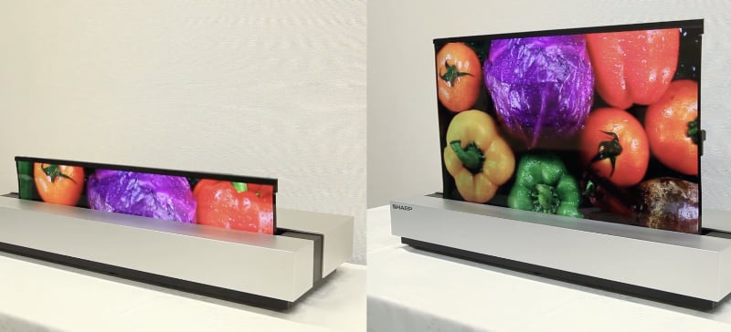 Sharp OLED kan rulles sammen