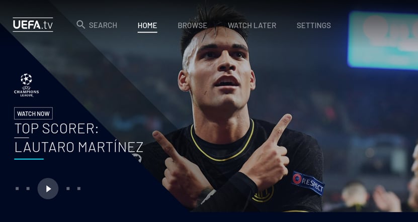 UEFA.tv på Apple TV