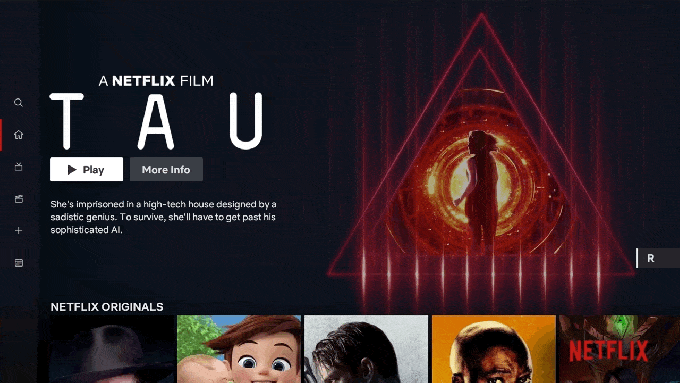 Netflix 2018 TV-brugerflade Netflix 2018 TV-brugerflade