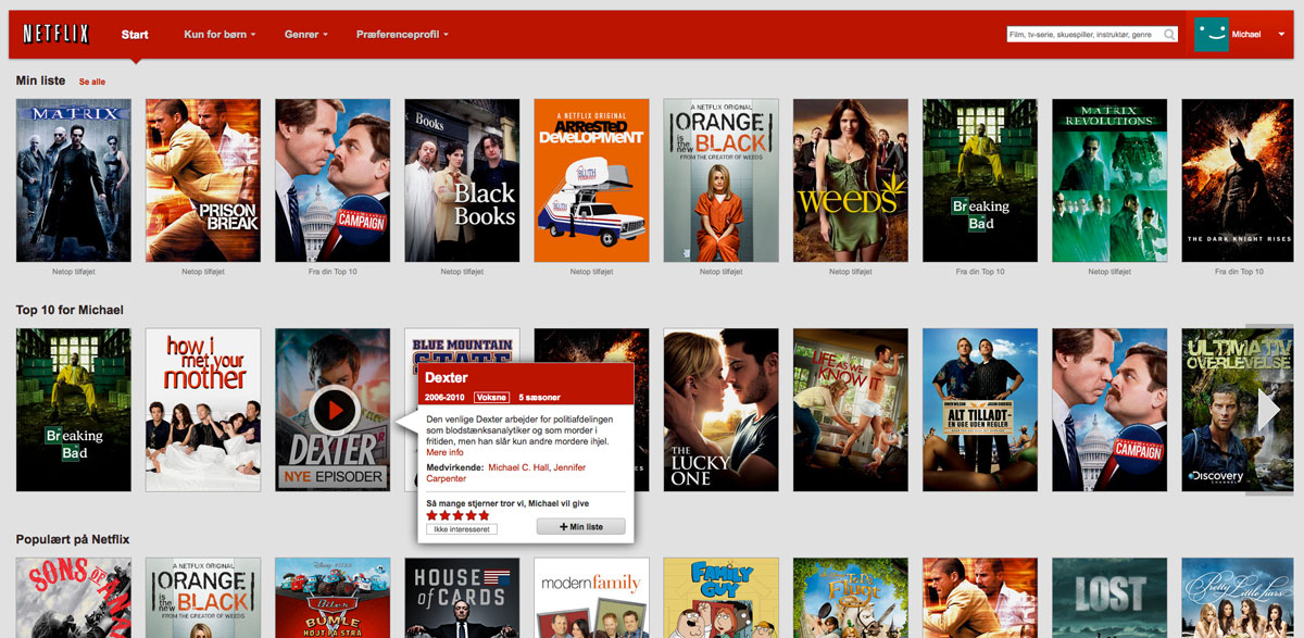 Netflix introducerer "Min Liste"-funktion - FlatpanelsDK