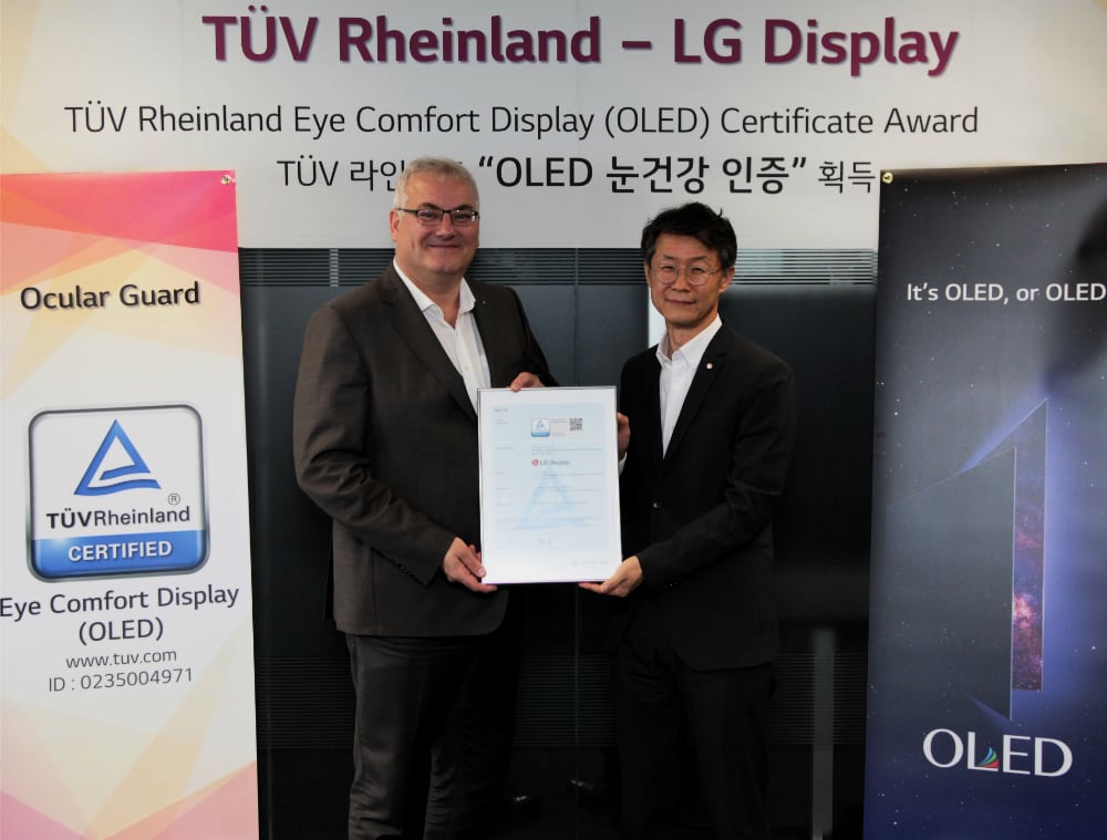 OLED TV eye comfort certification