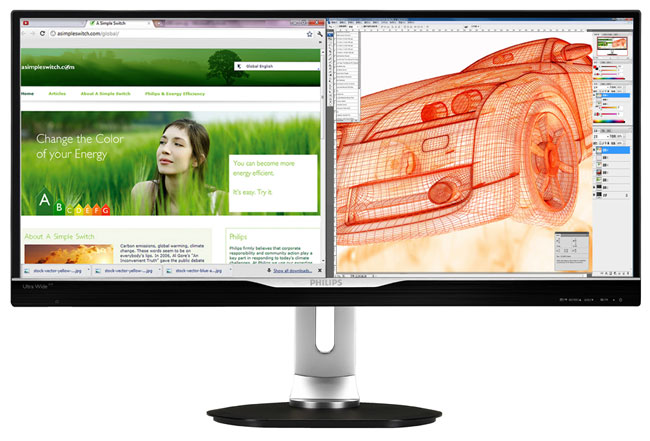 Klik for større billede Philips 21:9 monitor