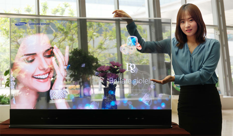 Gennemsigtig OLED-skærm Gennemsigtig OLED-skærm