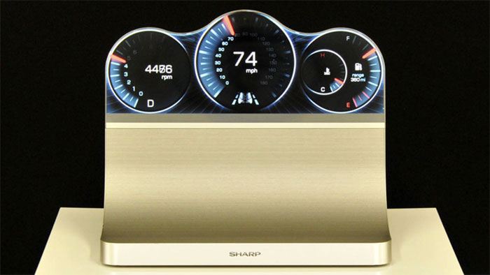 Sharp free-from skærm Sharp free-form skærm