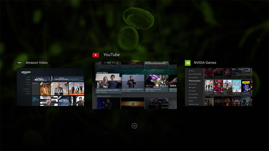 Seneste apps på Nvidia Shield