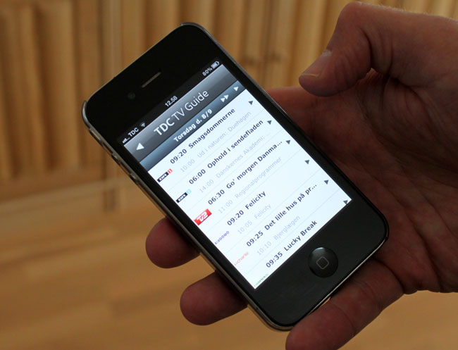 Klik for større billede TDC TV får inden længe fjern-optagelse via smartphone