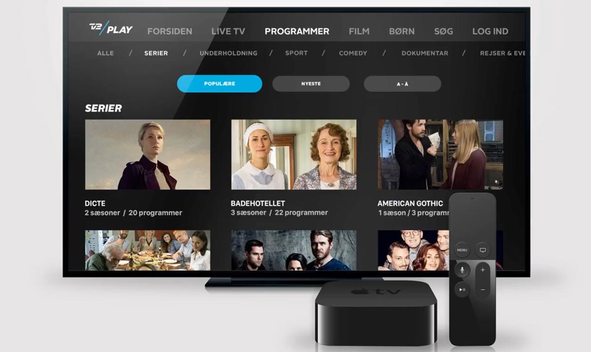 Ovenstående Spil niece TV2 Play app'en er klar på Apple TV - FlatpanelsDK