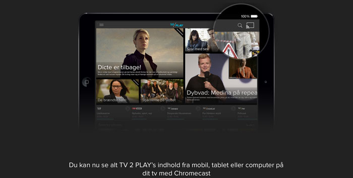 Forpustet Notesbog sammentrækning TV 2 Play virker nu på Chromecast - FlatpanelsDK