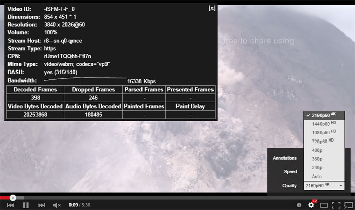 YouTube i 4K og 60fps YouTube i 4K og 60fps