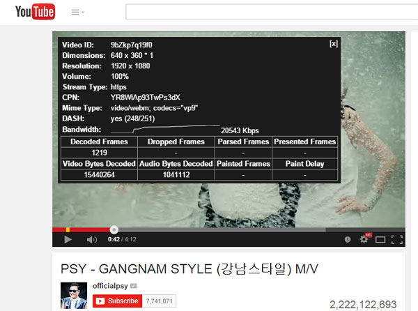 YouTube HTML5 player med VP9 YouTube HTML5 player med VP9