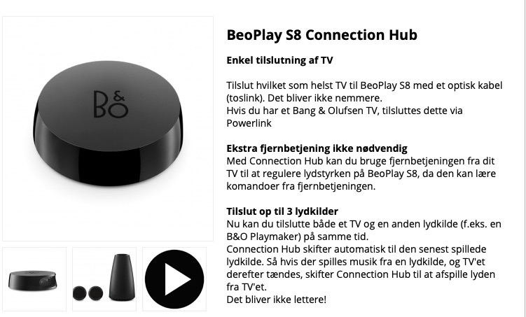 Salgsannonce  / B&amp;O Connection Hub