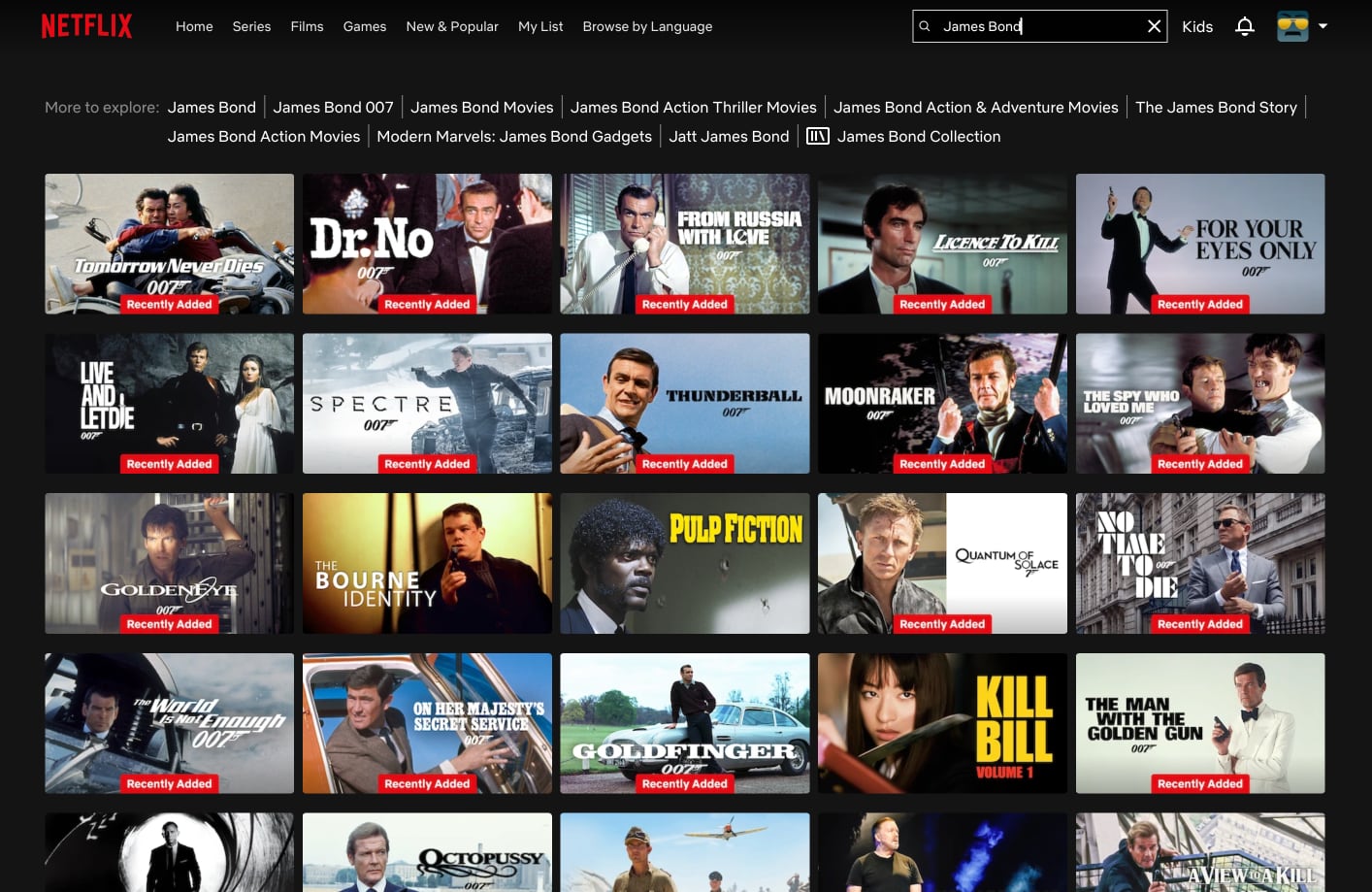 James Bond Netflix