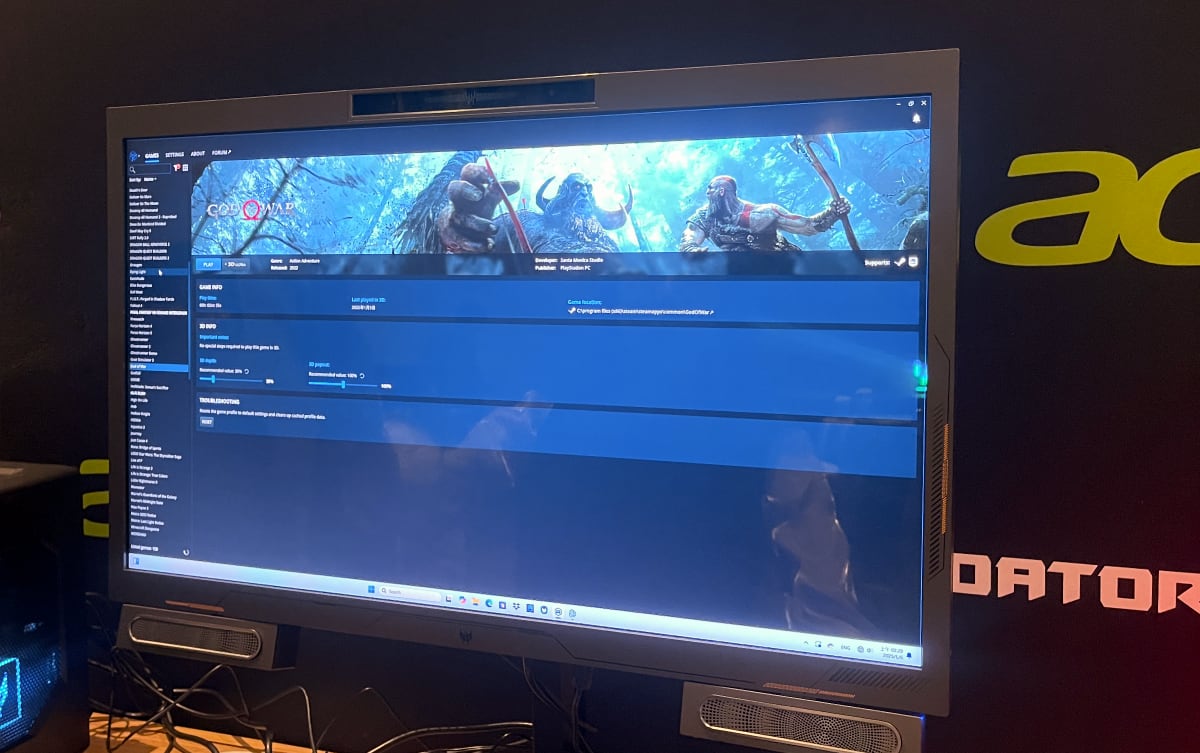 Samsung Odyssey 3D monitor Samsung Odyssey 3D monitor