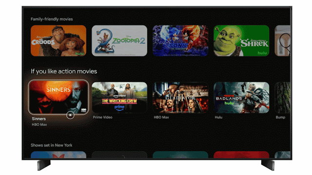 Google TV pegefjernbetjening