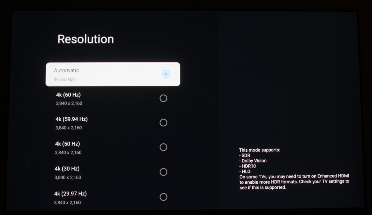 Google TV Refresh rate