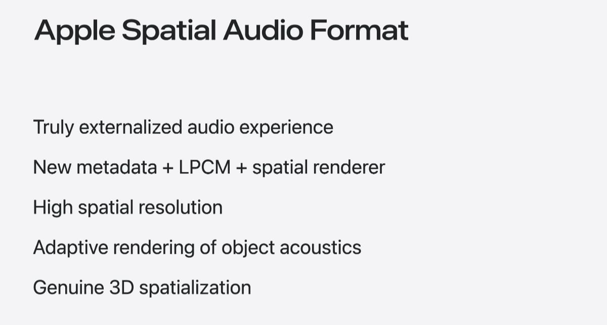 Apple Spatial Audio Format