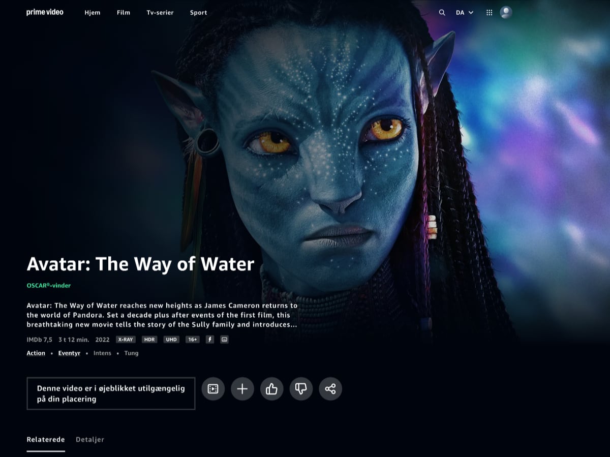 Avatar på Prime Video