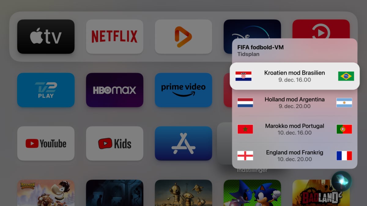Dansk Siri Apple TV