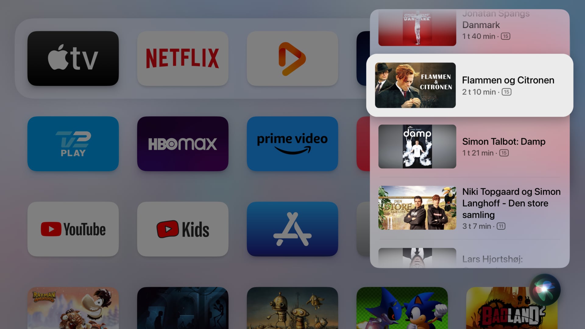 Dansk Siri Apple TV