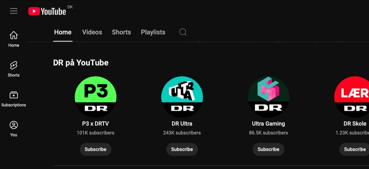 DR på YouTube DR på YouTube