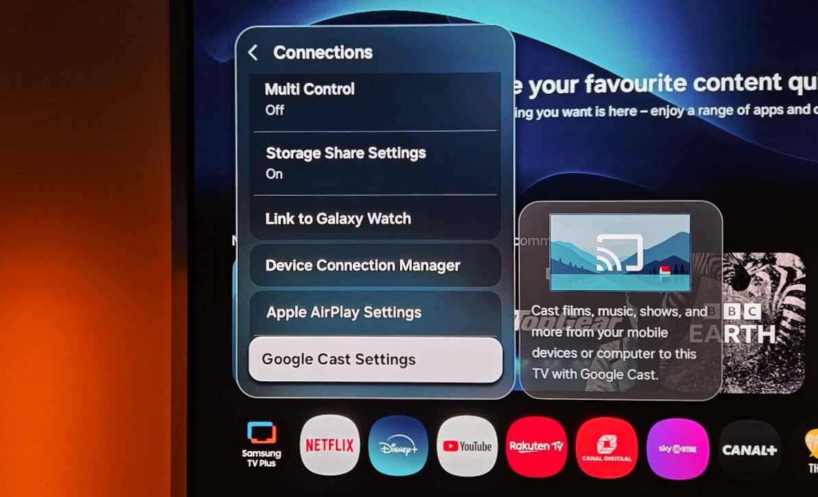 Google Cast Samsung TV