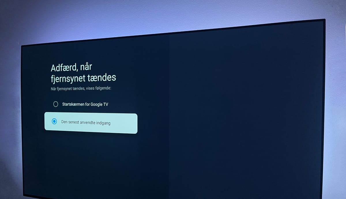 Google TV opstart